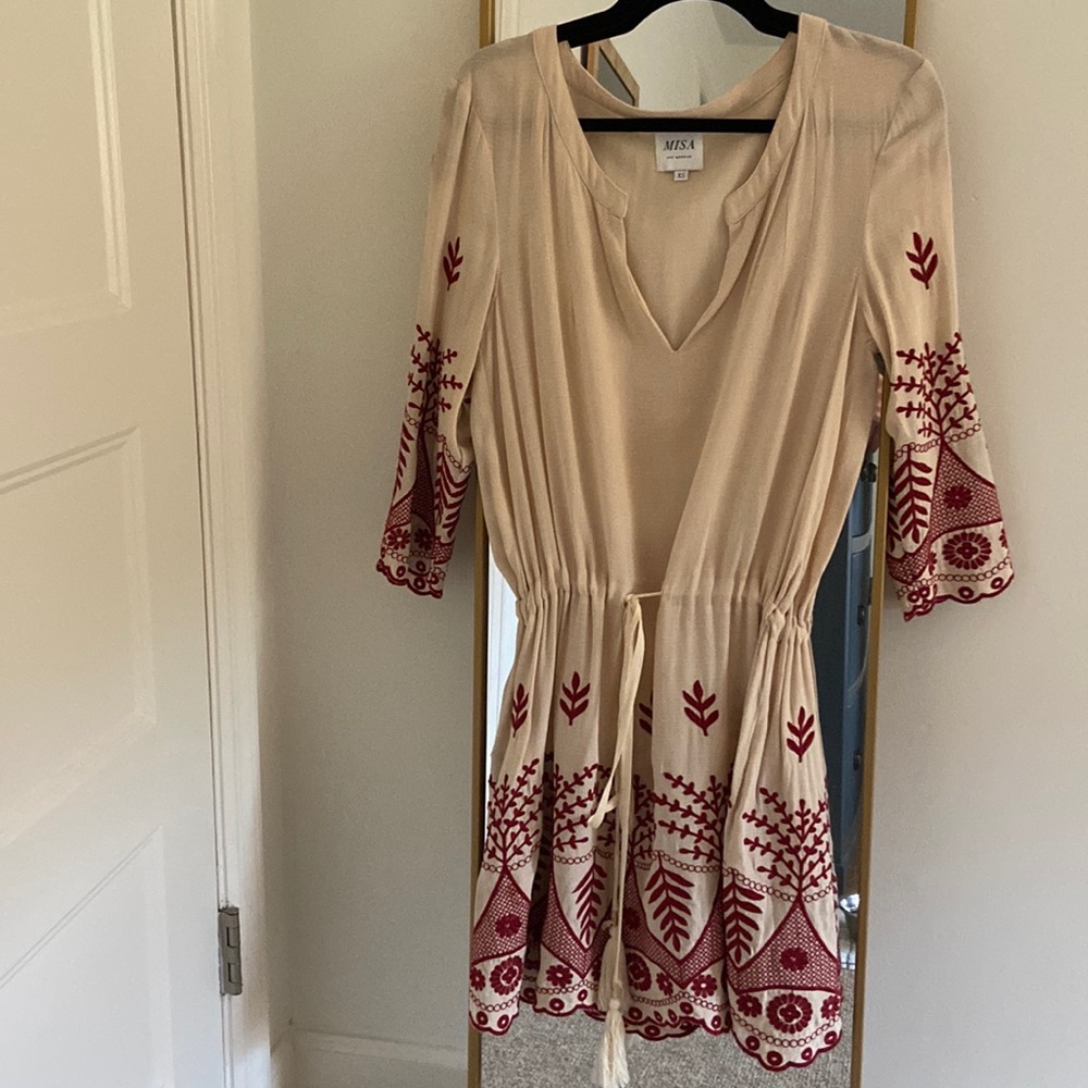MISA Embroidered Dress